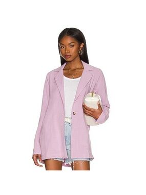 Show Me Your MuMu Lavender Single-Button Blazer
